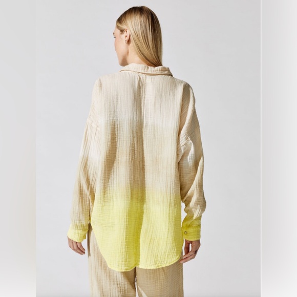 NWT Electric & Rose Farrah Oversized Gauze Shirt Pink Large - Picture 10 of 10